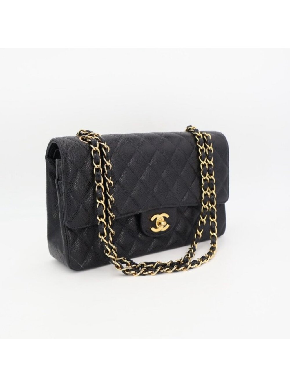 Chanel Quilted Caviar Leather Shoulder Bag